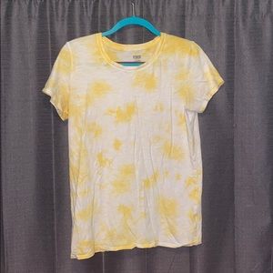 yellow tie dye t shirt